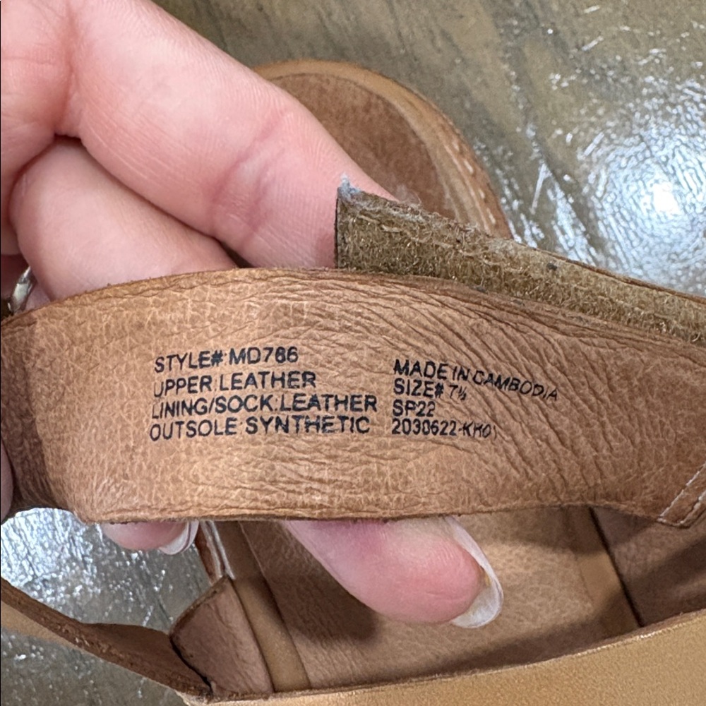 Madewell The Cady Lugsole Sandal Desert Camel Size 7.5 US - Picture 8 of 8